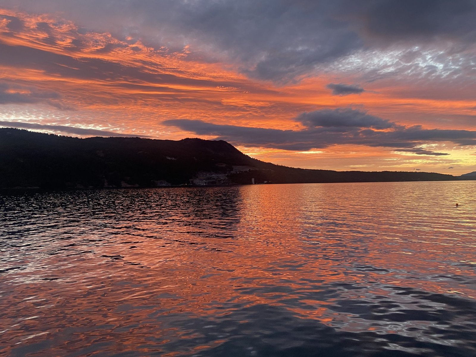 Sunset over the Saanich Inlet